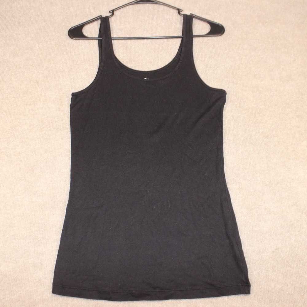 Old Navy First Layer Tank Top Womens Medium Black Scoop Neck Camisole Stretch
